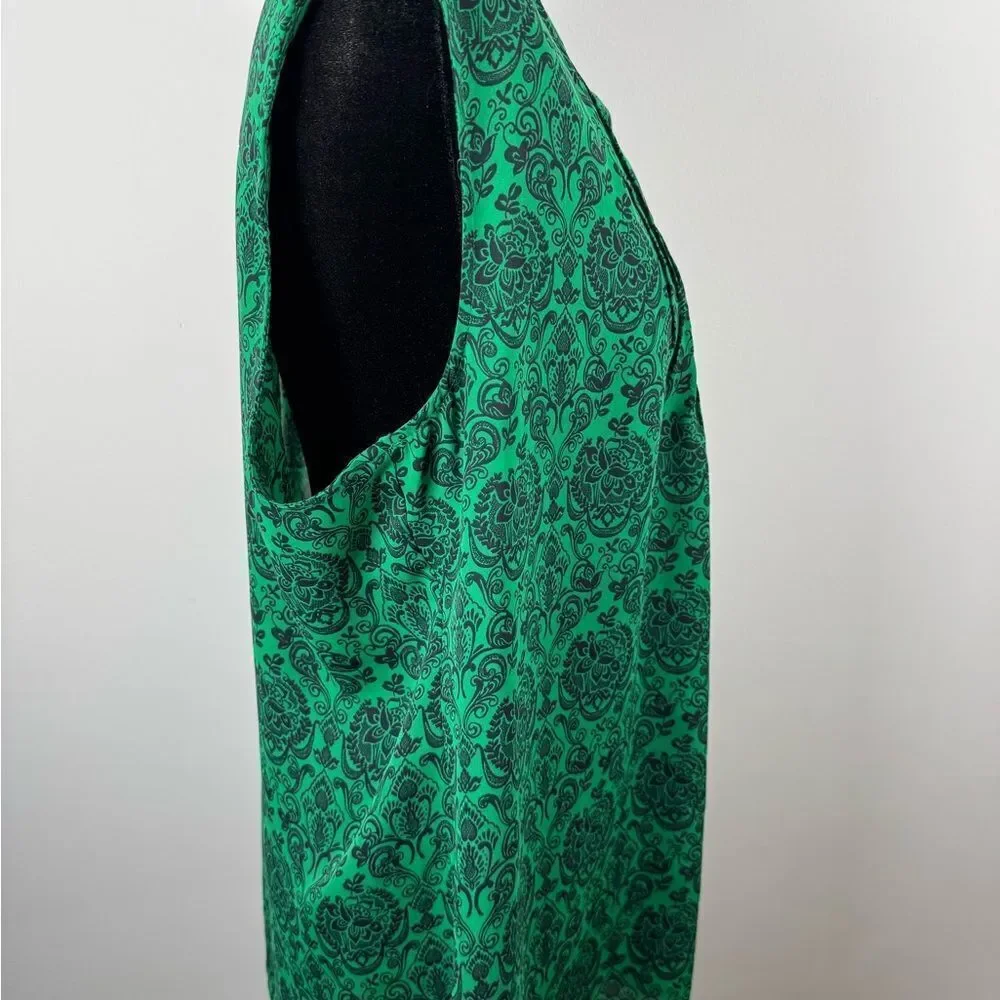 Banana Republic Green Sleeveless Blouse with Mandarin Collar - Picture 7 of 10